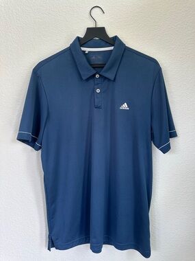 adidas Men's Navy Polo / Golf with White Accents